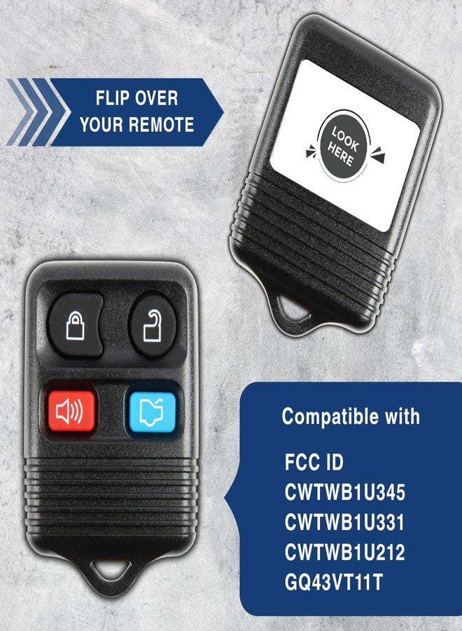 KeylessOption Keyless Entry Remote Fob Uncut Car Ignition Key for Ford Mustang Excursion Expedition Explorer Taurus Lincoln Navigator Town Car - Image 5